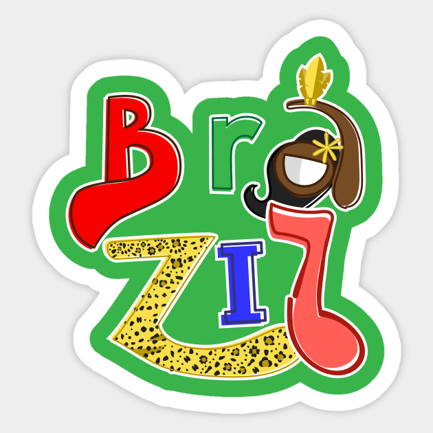 Brazil Letters Sticker by HarlinDesign